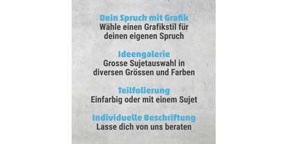 Anbieter - Fahrzeugbedarf - Oberentfelden - -Dein Spruch mit Grafik
-Unsere Ideengalerie
-Teilfoliereung
-Individuelle Beschriftung - womodecor.ch - Camperbeschriftungen
